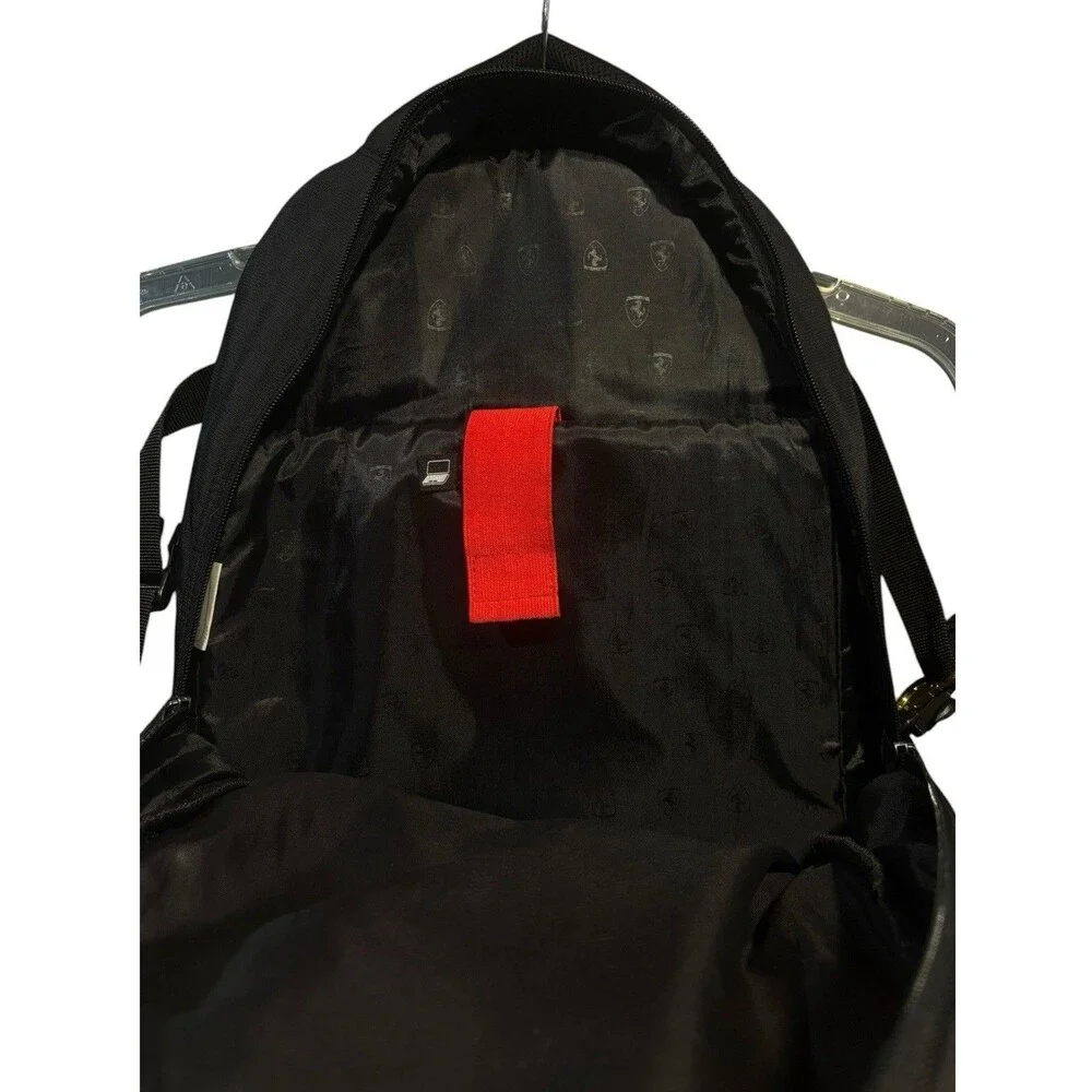 Ferrari Scuderia Racing Black Backpack Bag W/ SF Logo